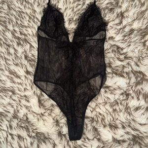 Victoria Secret Black Lace Bodysuit NWT